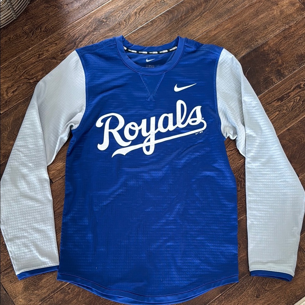 Nike Blue and Gray Royals Long Sleeve